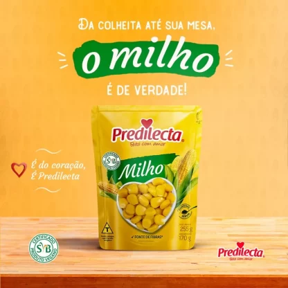 Banner do produto Milho Predilecta Sem Sal Sache 170g - O milho de verdade