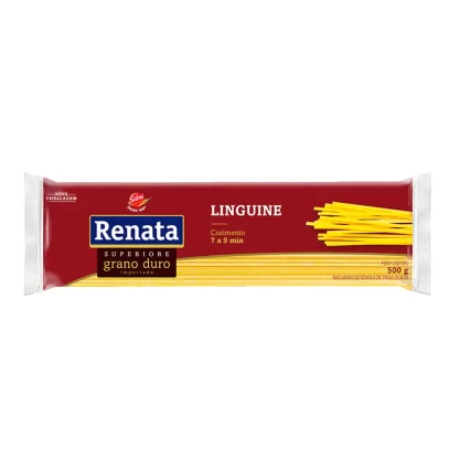Foto da embalagem do Macarrão Linguine Grano Duro Renata 500g
