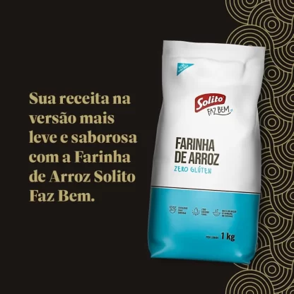 Banner do produto Farinha De Arroz Solito 1kg - Sua receita mais leve e saborosa