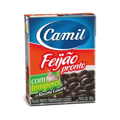 Foto principal do produto Feijão Preto Pronto Temperado Camil 380g