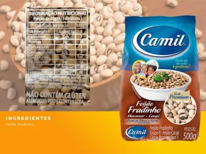 Tabela nutricional do produto Feijão Fradinho Tipo 1 Camil 500g